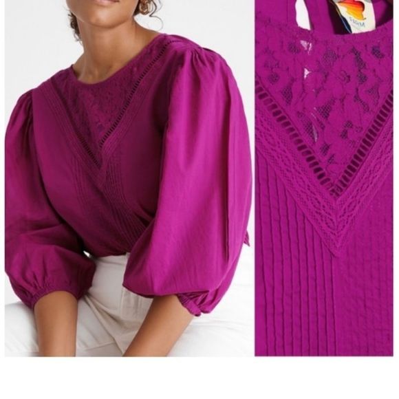 ANTHROPOLOGIE Farm Rio blouse - Picture 4 of 5